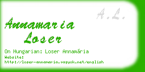 annamaria loser business card